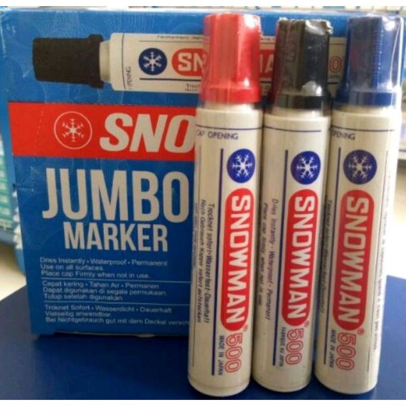 

spidol permanen snowman jumbo marker 500