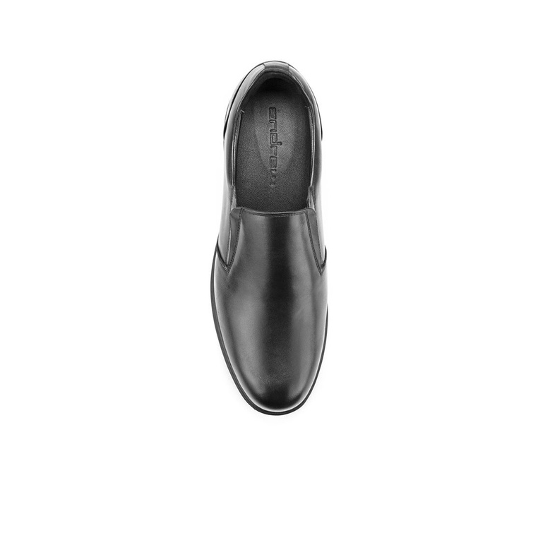 SEPATU SLIP ON KULIT ANDREW PRIA ORIGINAL FORMAL BRANDED HITAM ANM01