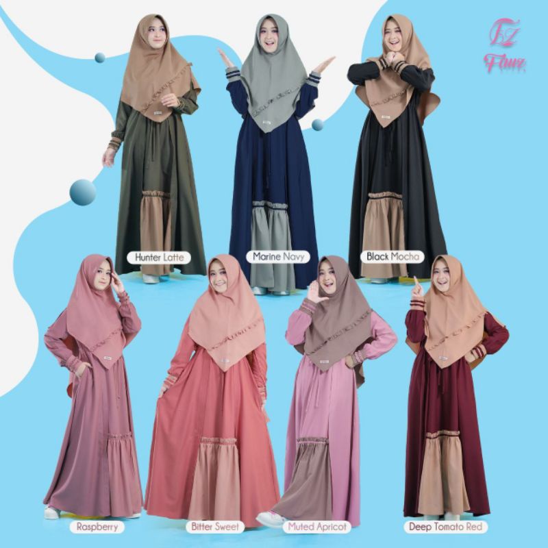 AYNUR DRESS BY FAUZ HIJAB BAHAN PRINCES CREPE ADEM, BUSUI, FLOWY, NYERAP KERINGAT, TIDAK MUDAH KUSUT