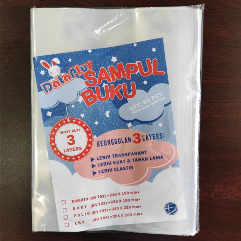 

SAMPUL PLASTIK BUKU BOXY / COVER PLASTIK BUKU BOXY (60 LEMBAR)