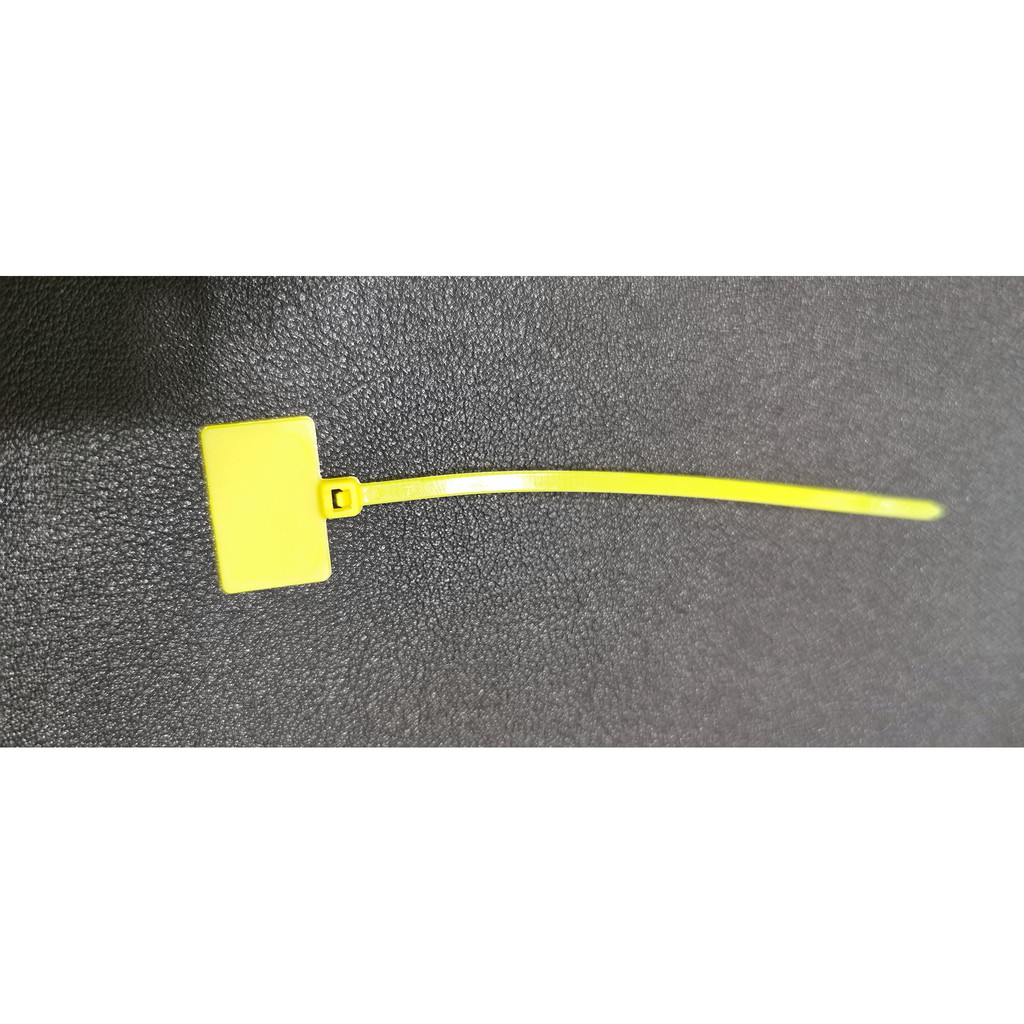 Maker TIE warna KUNING 10cmx3mm Pengikat Kabel label / cable Ties