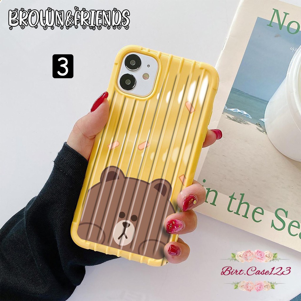 Softcase BROWN Oppo A3s A1k A5 A9 2020 A7 F9 A5s A31 A52 A92 BC3537