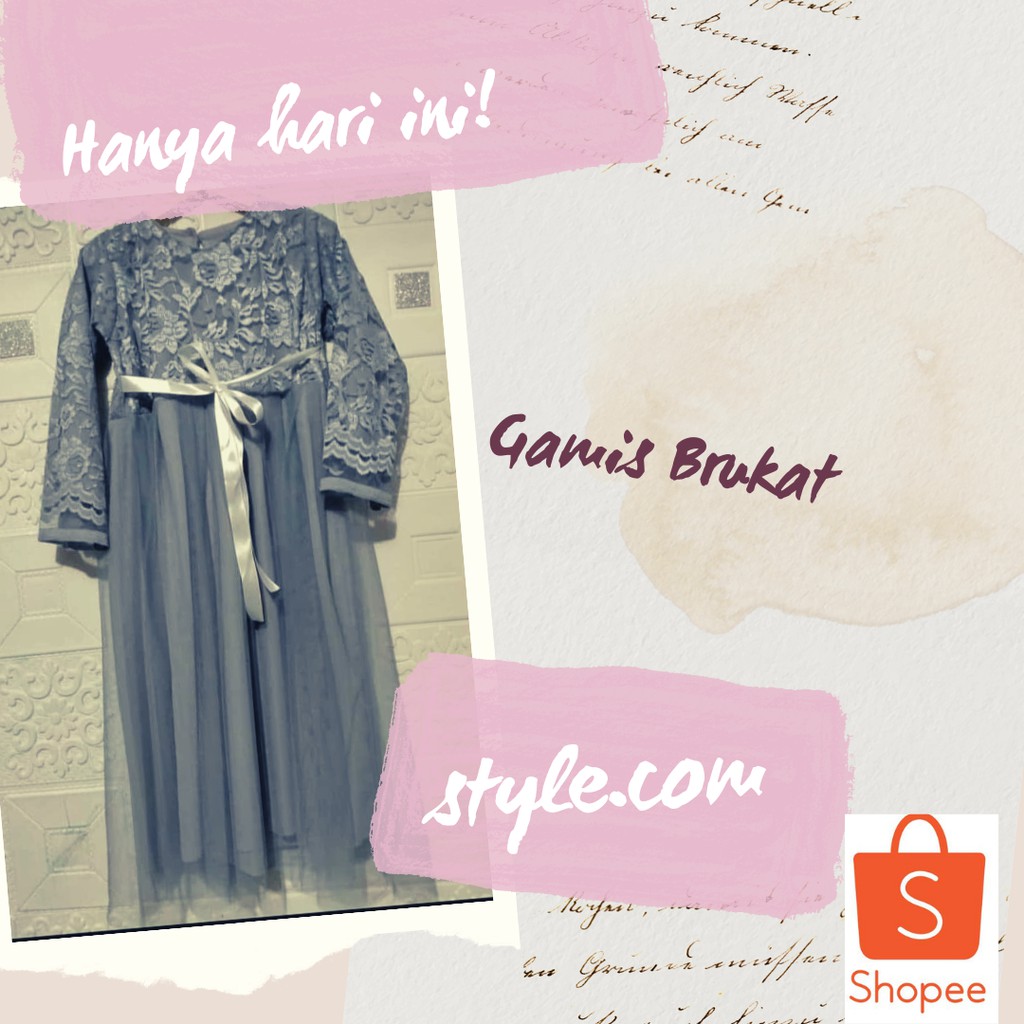 Gamis Brukat anak Terbaru mewah gaun pesta mix Tile Bisa COD