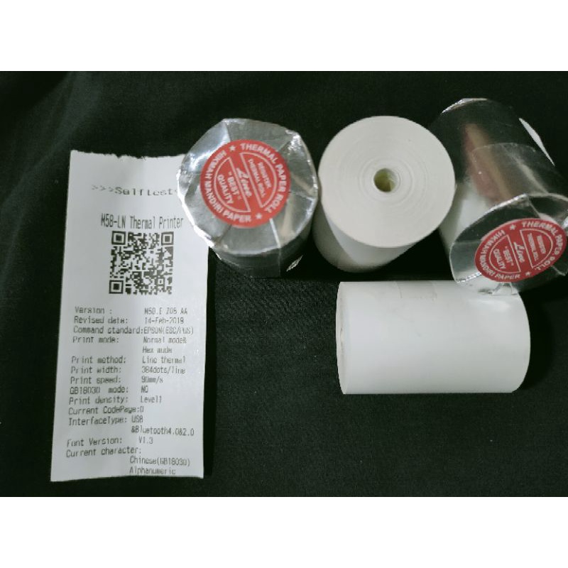 

sedia kertas thermal EDC ukuran 58x37 coreles isi (10roll)