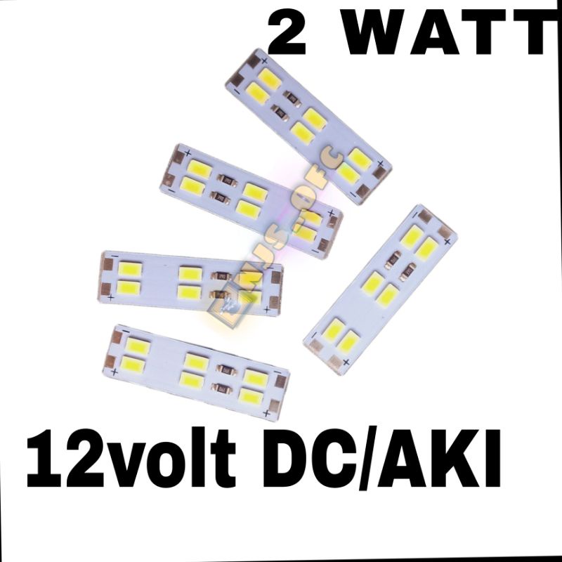 HPL LED MODUL 2 WATT 12VOLT.6LED SMD 5730 2W PUTIH PAPAN PCB HEATSINK