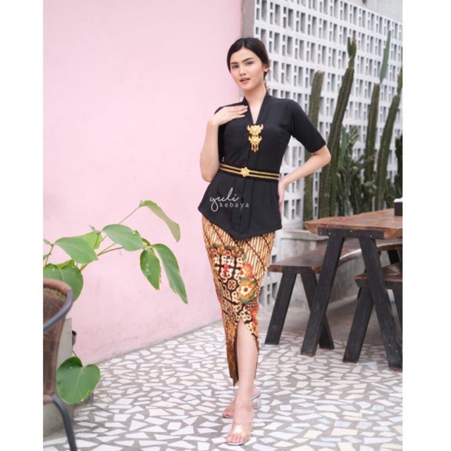 Set Kebaya Bali Murah Kartini Mostcrep Hitam