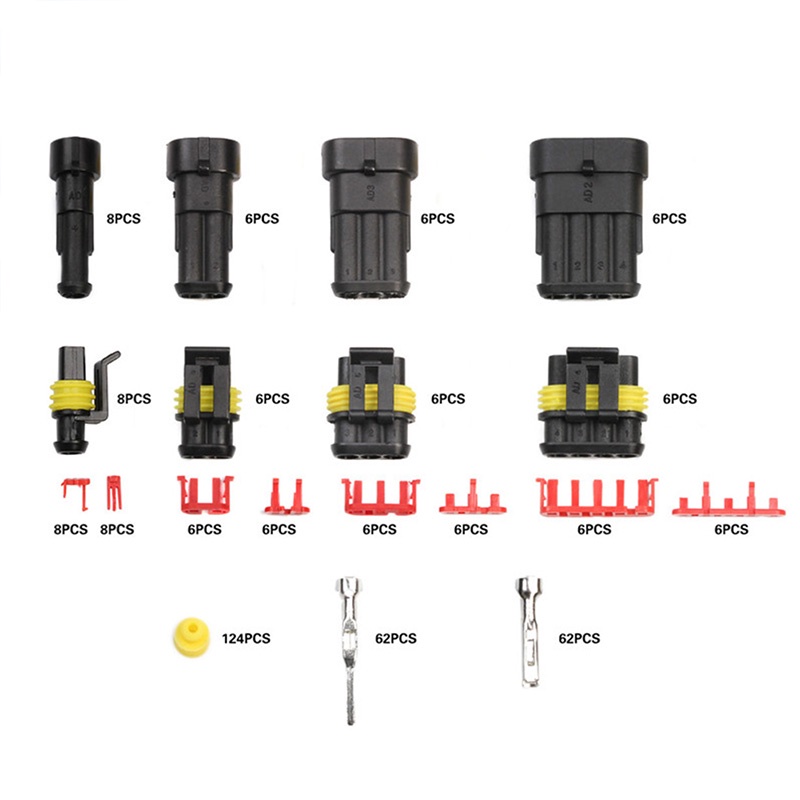 【352 PCS Anti Air】Socket Konektor Kabel 1 2 3 4 5 6 Pin/Socket Kabel Motor Mobil Anti Air/Socket Konektor Kabel