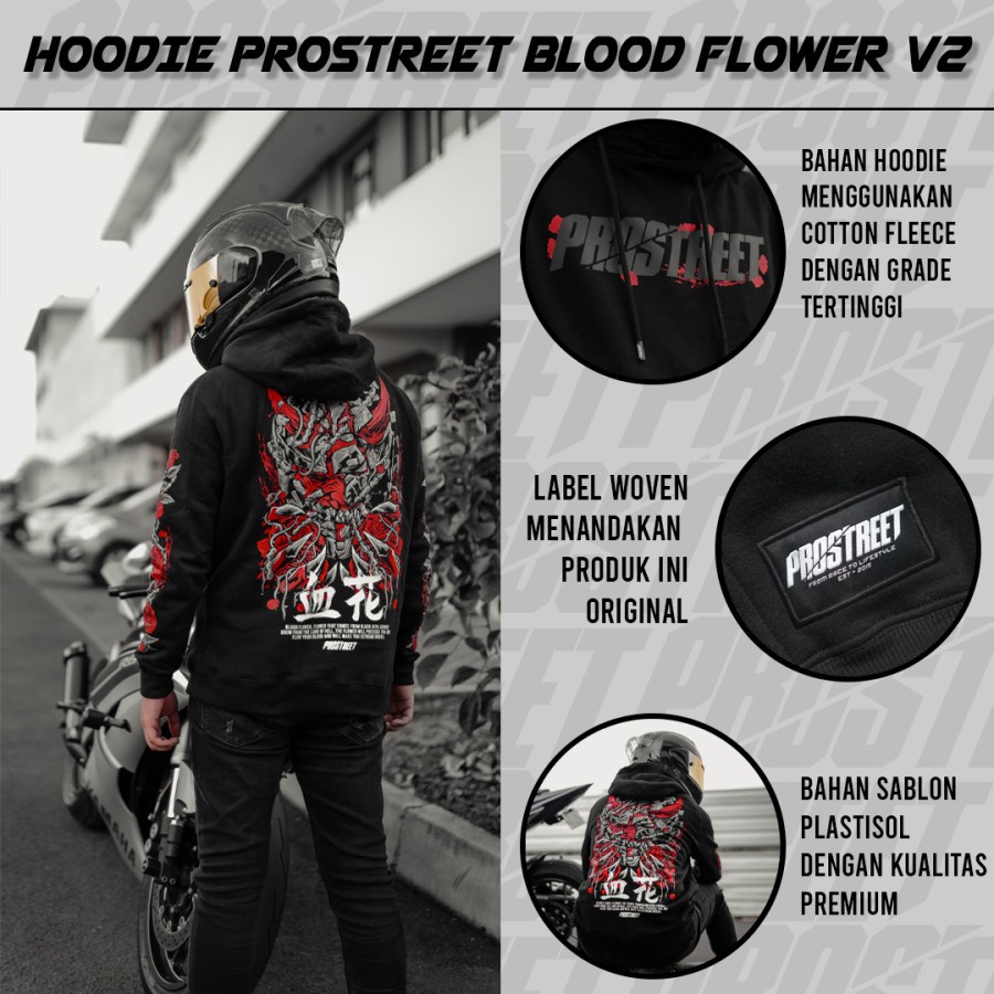 Hoodie Prostreet Blood Flower v2 | Not Kohaku V2 | Devil Inside