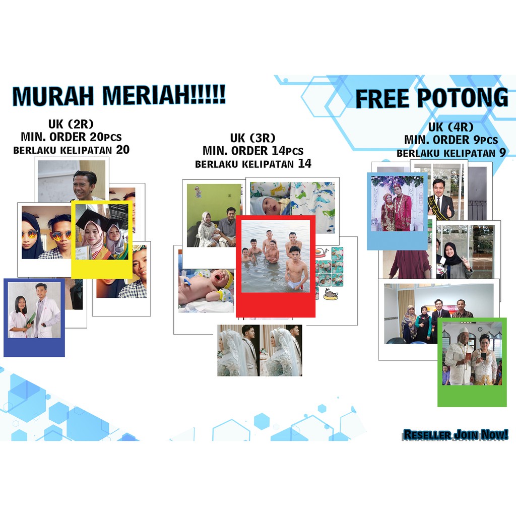 (Free Bonus) Cetak Foto POLAROID 2R,3R,4R Murah