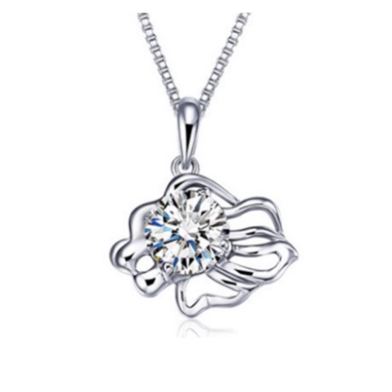 Kalung Zodiak Leo Zircon Stone - Kalung Wanita S925 Bintang Leo Model Fesyen Korea