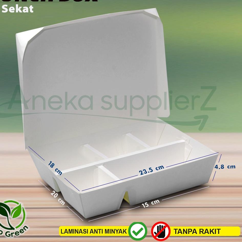 ☚ Paper Lunch Box SEKAT 5 - Lunch Box Paper SEKAT 5 (20pcs) ◘