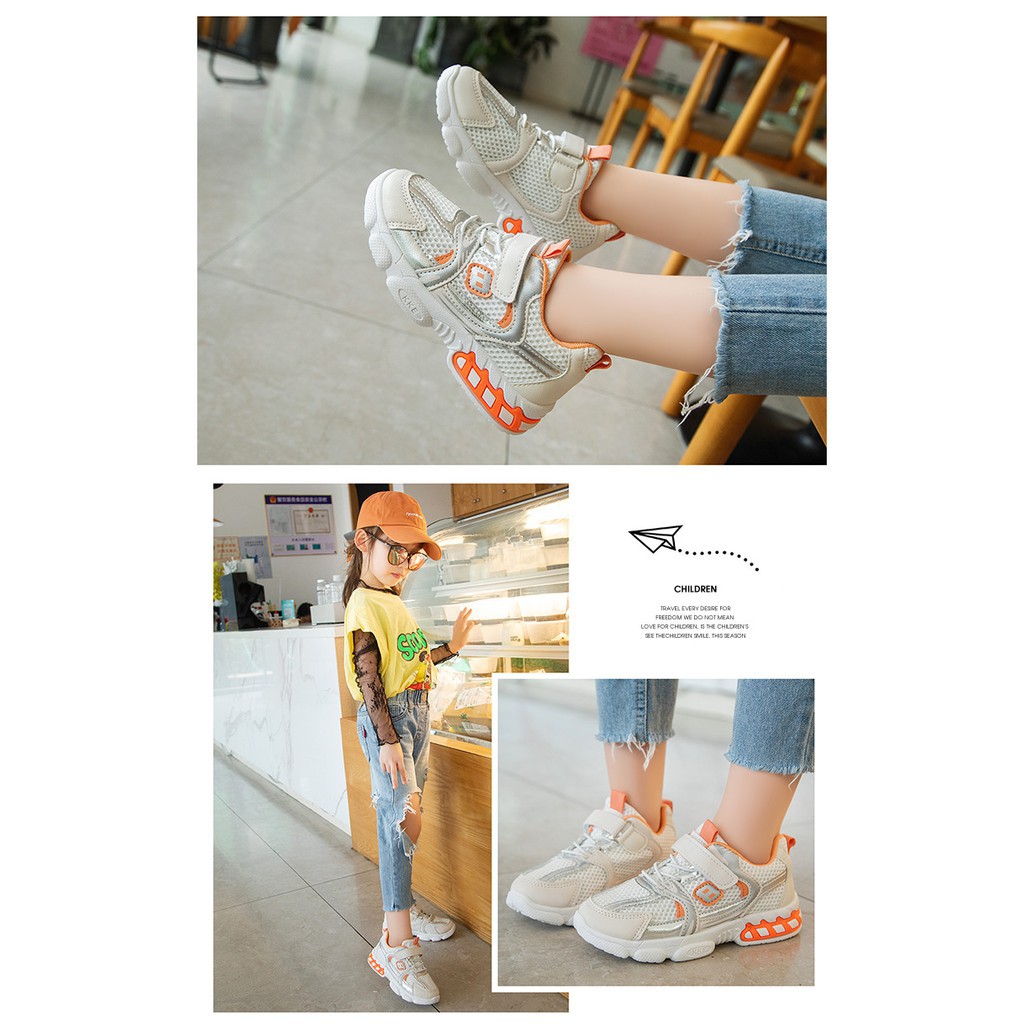 SH2145 Sepatu anak Sepatu sekolah anak PAUD SD Sneakers anak sepatu kets anak Laki-Laki Perempuan Sepatu sneakers usia 2tahun sampai 10 tahun sepatu sport slip on anti licin Size 23-37