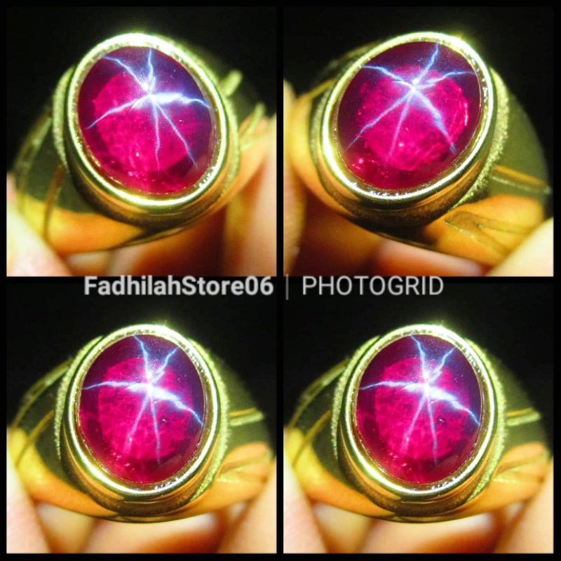 RED STAR RUBY MADAGASKAR ASLI CHATAM