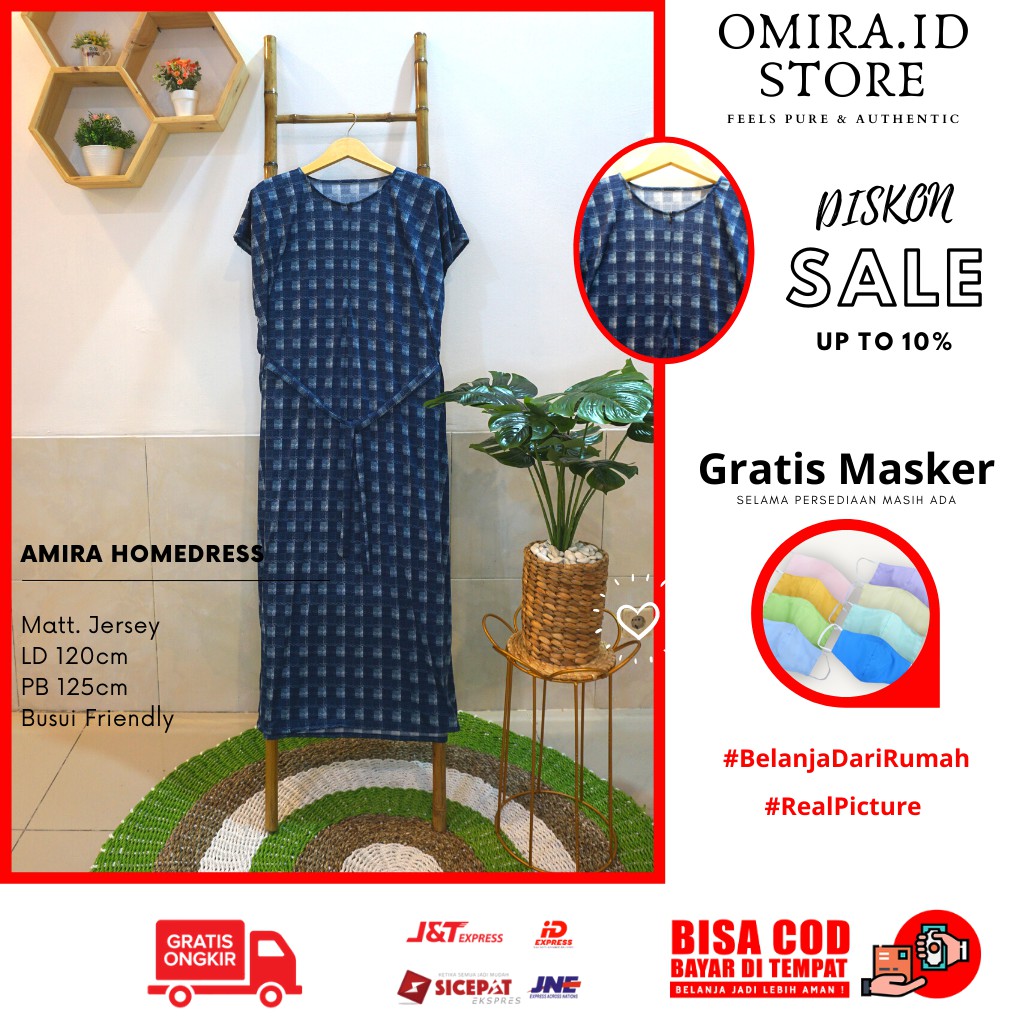 Daster Semata Kaki Busui atau Daster Habel Panjang Bahan Jersey dan Daster Jumbo Amira Kekinian