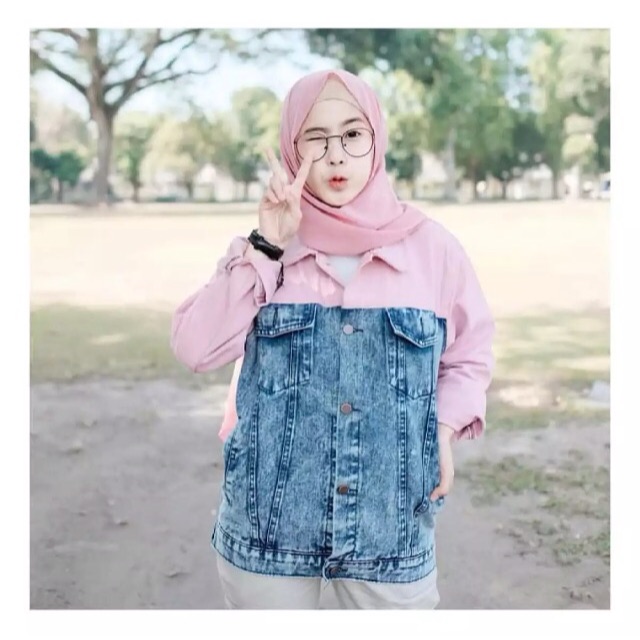 Nuriel jeans-Jaket Jeans Denim Wanita-Jaket Jeans 2 Warna