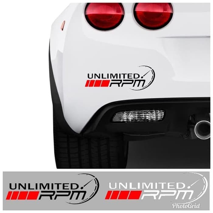 Stiker Mobil Unik Lucu Cutting Sticker Unlimited Rpm Shopee