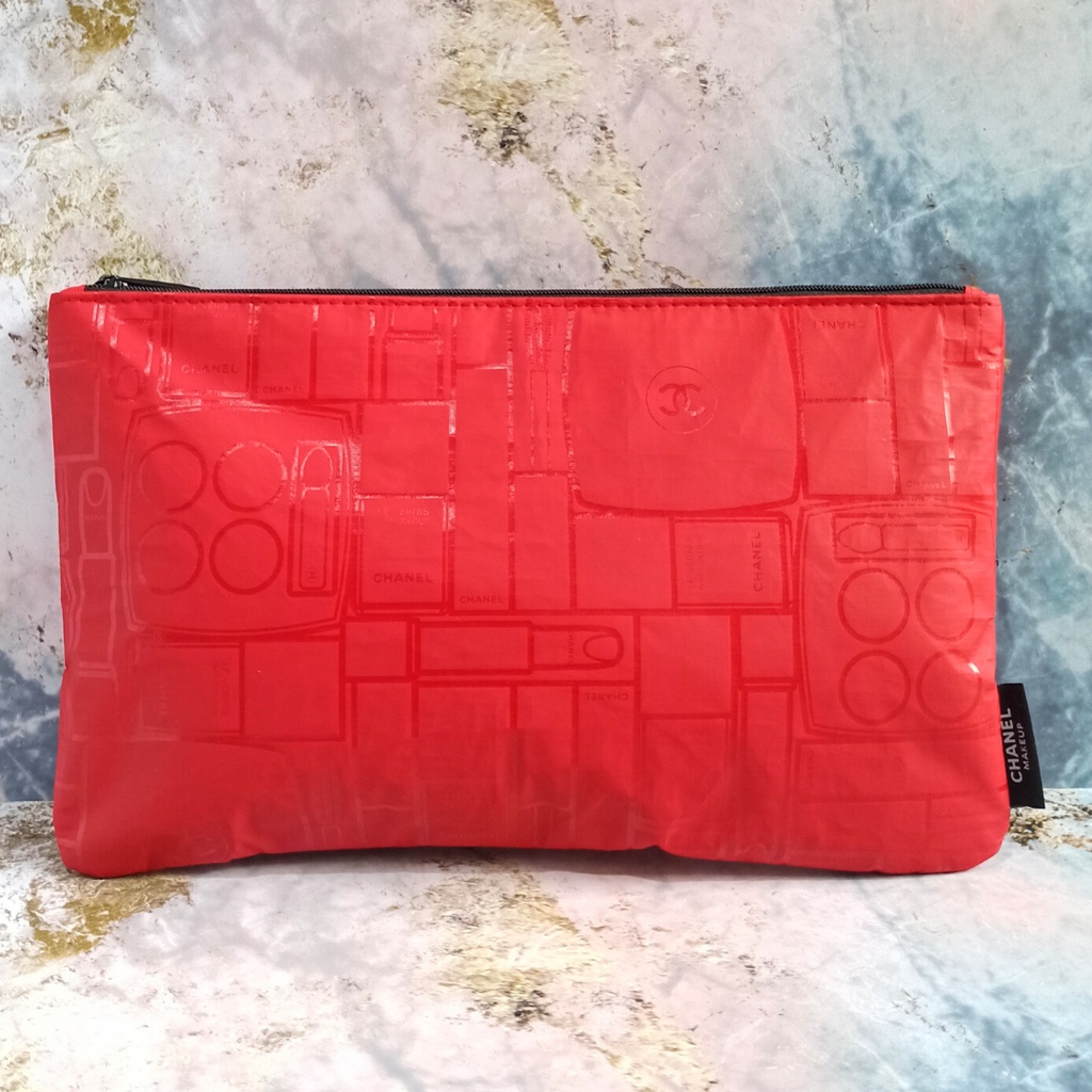 Chanel Skincare Makeup Kosmetik Red Pouch ORIGINAL