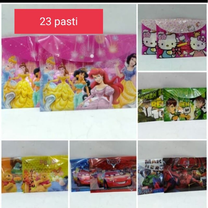 

map plastik kancing karakter