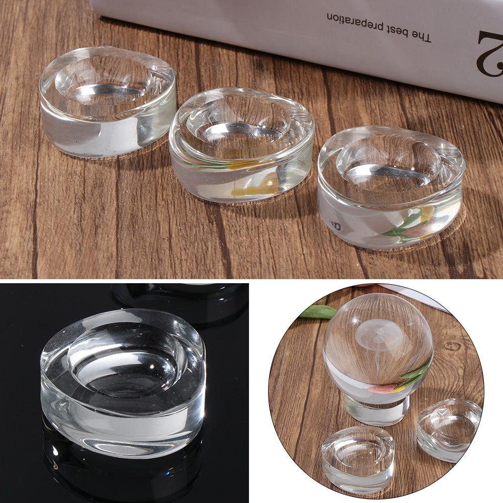 Populer Crystal Ball Base Pedestal Holder Gelas Berbentuk Hati Glass Sphere Holder
