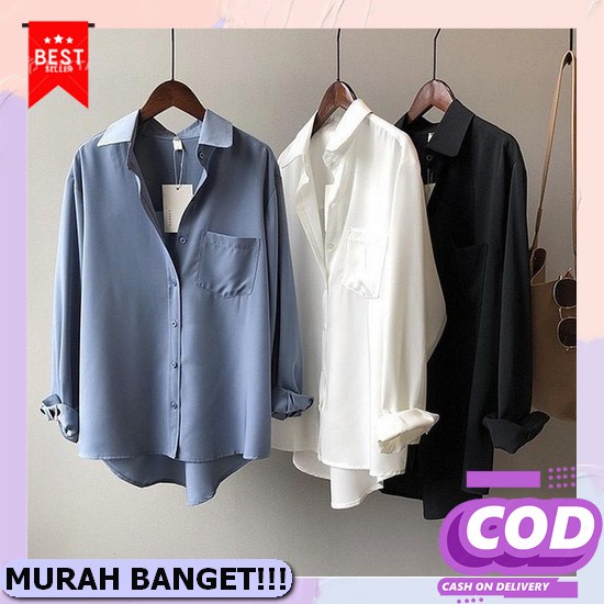 Promo Cuci Gudang Kemeja Wanita Lengan Panjang Motif Daun Jatuh Termurah [Cod] Outfit Terlaris - Lov