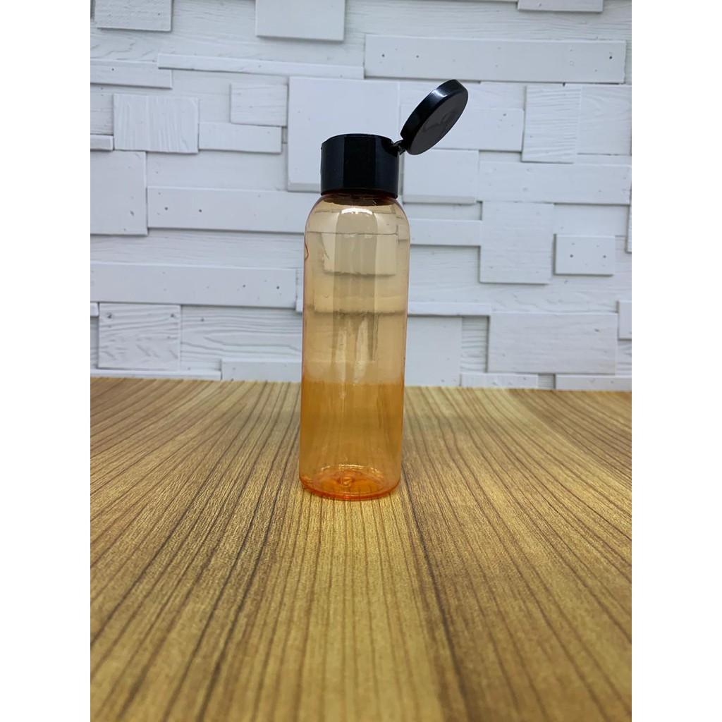 Botol Fliptop 100 ml PET Plastik Natural Bening Transparan CODJKTBRT