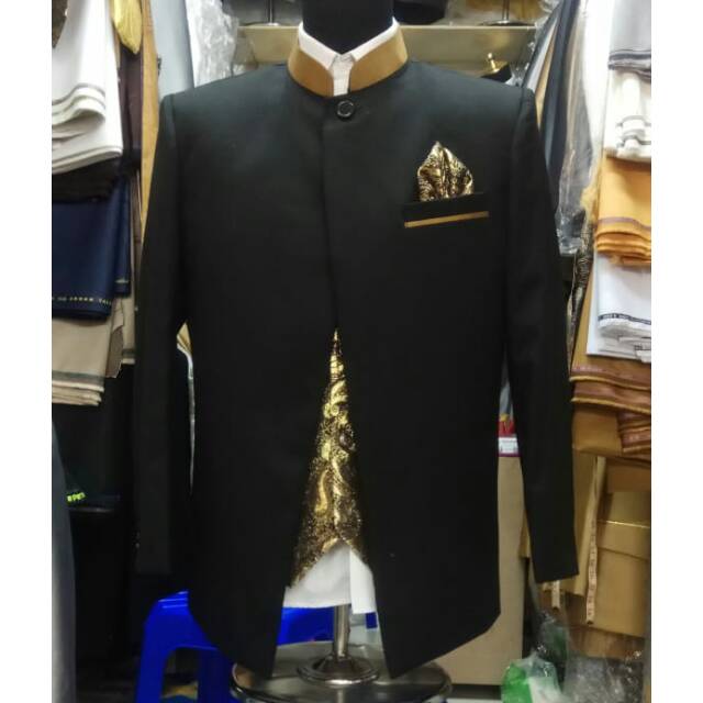 Beskap hitam pengantin/beskap wedding hitam/jas formal pria/ baju beskap bapak besan