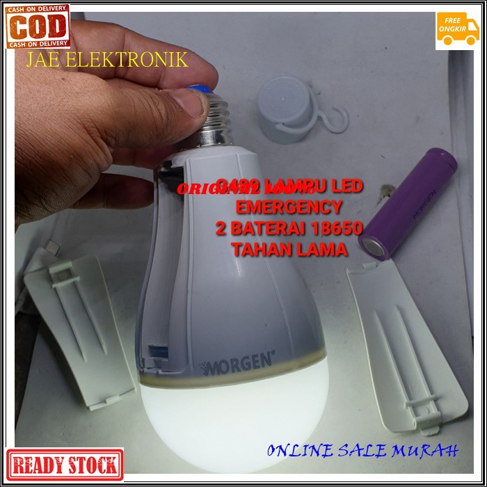 G489 LAMPU EMERGENCY ORIGINAL G489 EMERGENSI EMERGENCI LED DARURAT BATERAI CAS 18650 MAGIC LAMP MORGEN BOHLAM SINAR TERANG G489  16 Watt -ramah lingkungan, tanpa merkuri dan bebas radiasi sinar ultra violet -desain yang elegan,cover bagian atas yang tahan