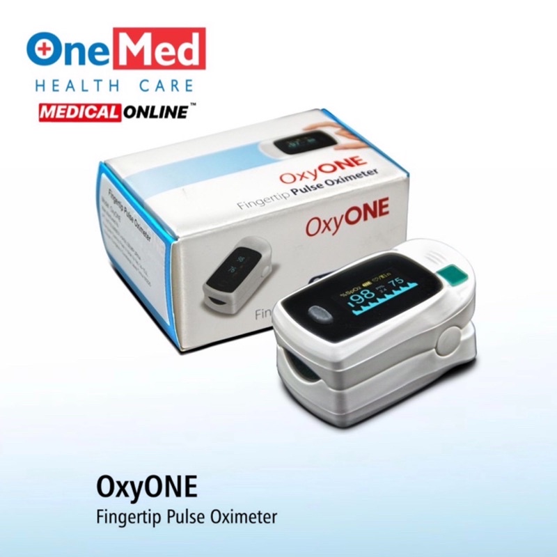 FINGER PULSE OXYMETER OXYONE OXY ONE ONEMED FINGERTIP OXIMETER SATURASI OKSIGEN MEDICAL ONLINE