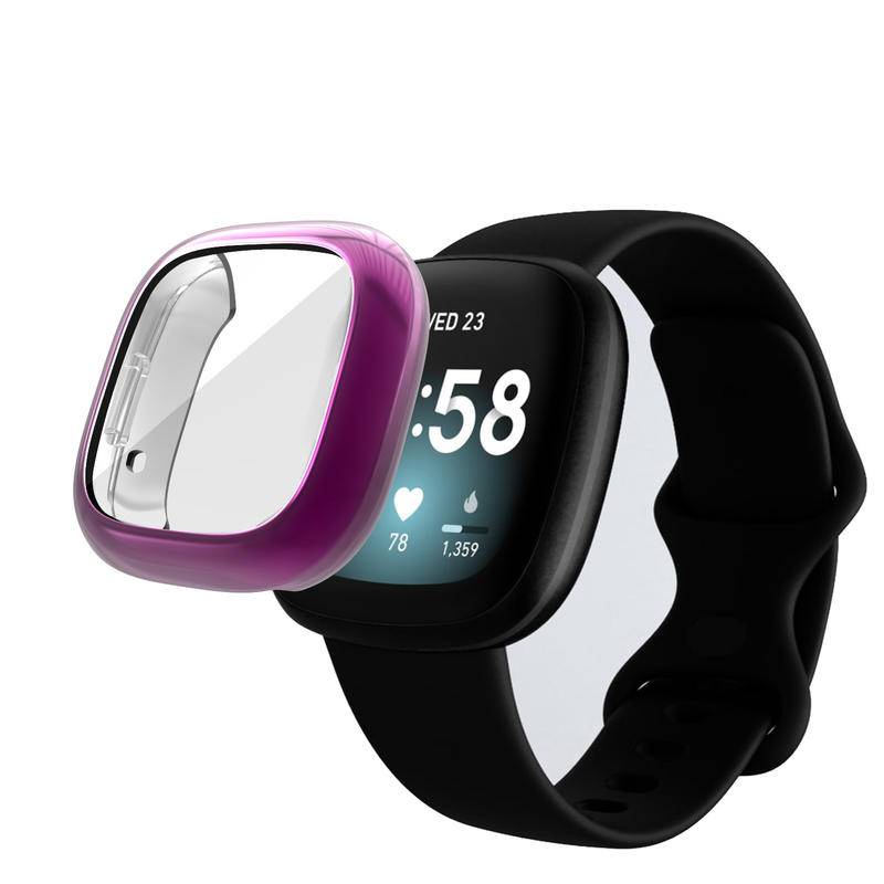 Soft Case Pelindung Layar Bahan Tpu Untuk Fitbit Versa 3 2 Versa3 Versa2 Sense Smart Watch Bumper Plating