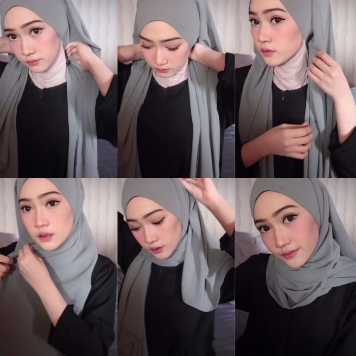 PASHMINA- HIJAB 2IN1 PASHMINA INNER PASMINA 2 IN 1 INNER CERUTY KERUDUNG JILBAB - PUTIH -PASHMINA.