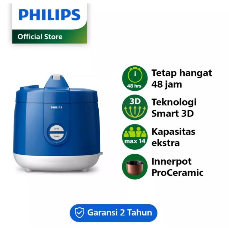 Rice Cooker Philips 2L HD3131 Daily Collection Magicom 400w HD-3131