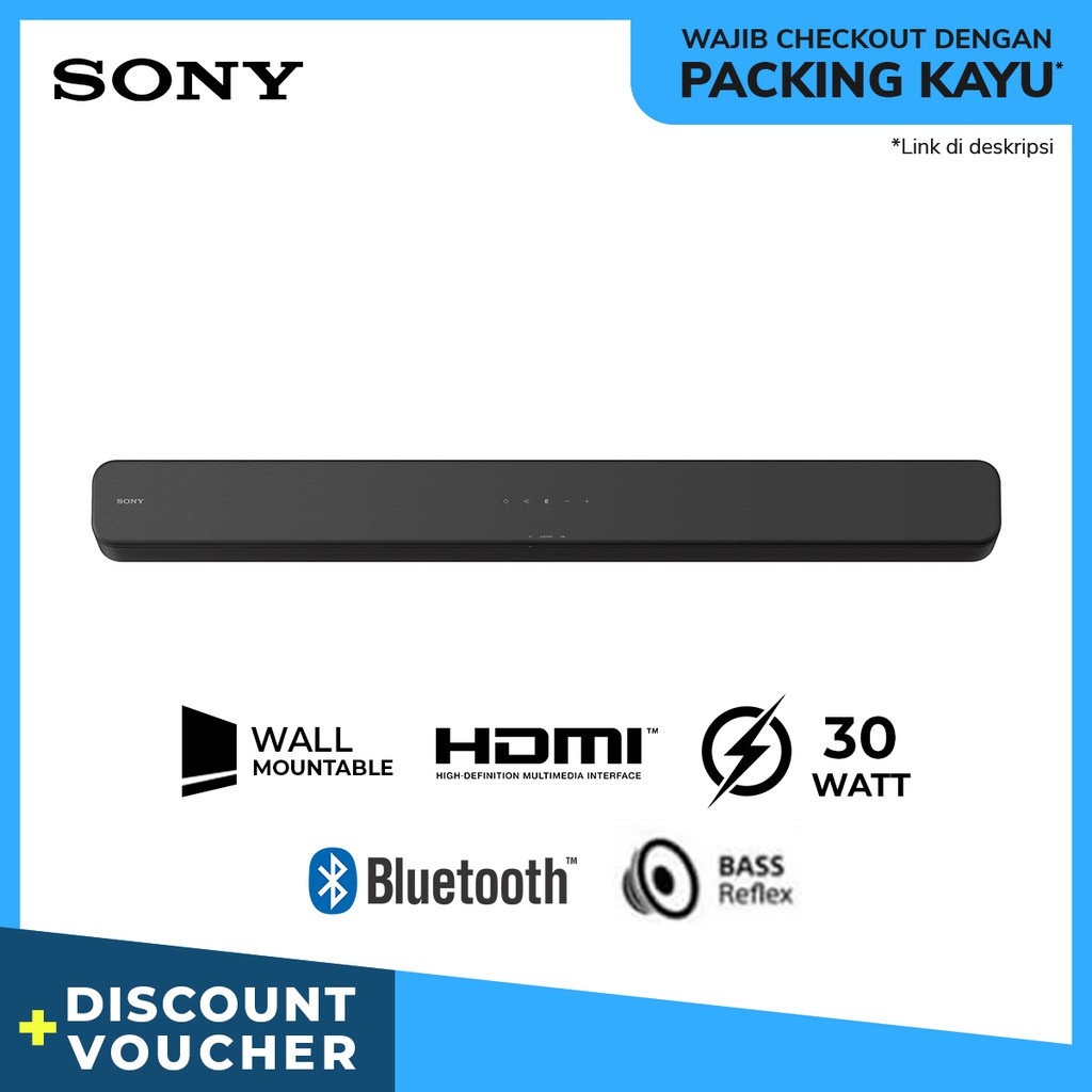 Sony HT-S100F Soundbar Tunggal 2ch Bluetooth - Black Original
