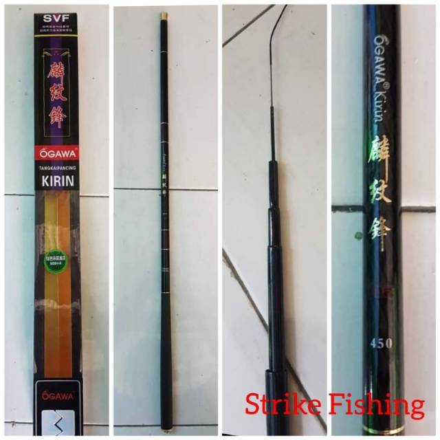 Joran Tegek Ogawa Kirin 450 cm Belum setting Kolong ring senar