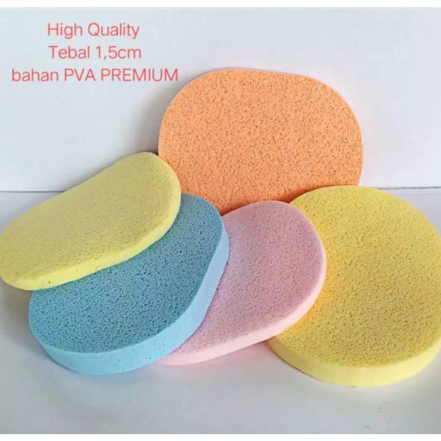 SPON MASKER SPONGE FACIAL MUKA / SPON PEMBERSIH WAJAH PREMIUM TEBAL