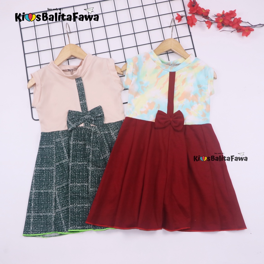 Dress Lala uk 3-4 Tahun TYPE C / Dres Fashion Kids Perempuan Cewek Baju Anak Batik Casual Pesta Gaun