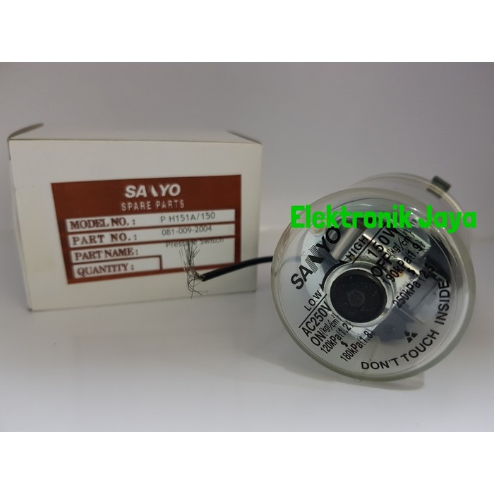 Pressure Switch P H151A/150 / Otomatis / Asli Merk Sanyo / 151 / 150