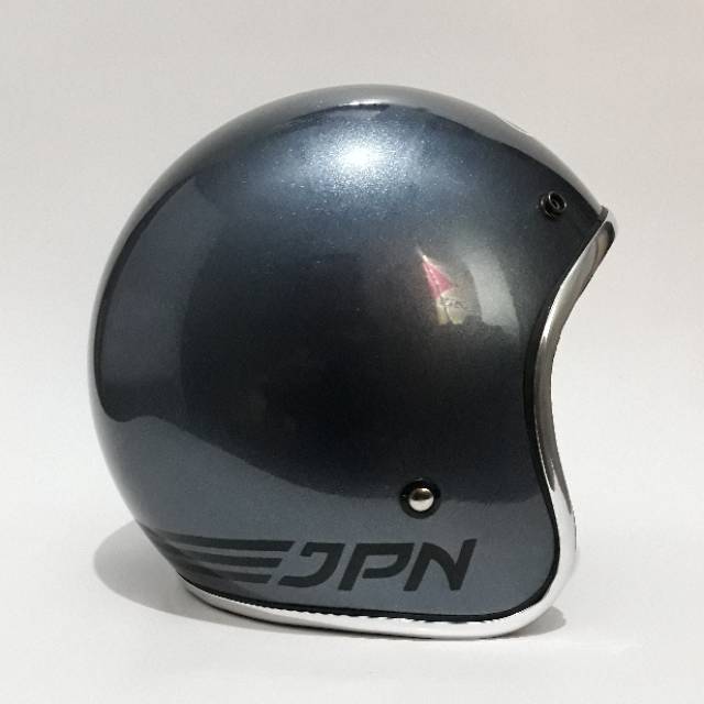 Helm  Jpn Retro All grey Gloss List Chrome/croom