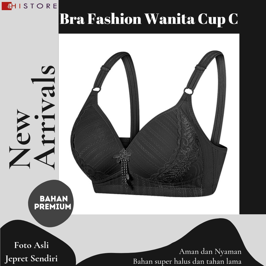 [HI] Bra BH JUMBO CUP C Fashion Wanita Bra wanita Premium  Busa Tipis Tanpa Kawat Sangat Nyaman 2024