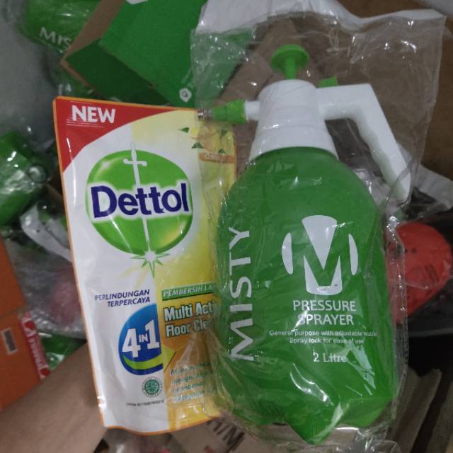 Paket Alat Semprot 2 liter + Dettol Disinfektan 700ml