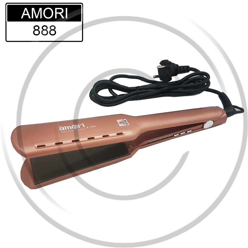 AMORI / AMORI-888 / Catokan Rambut 2in1 Plat Lebar Lurus