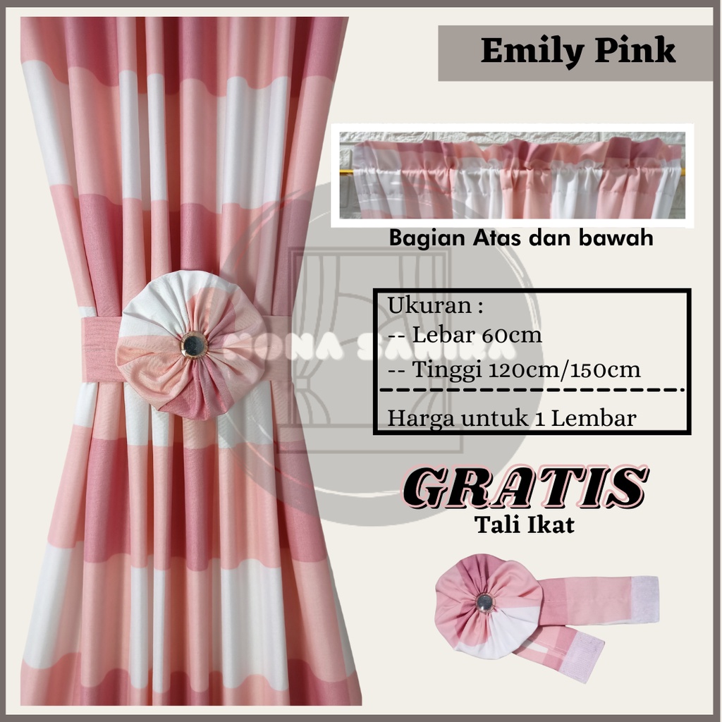 Gorden Spiral Kupu2 Jendela Minimalis Ikat Pita Murah