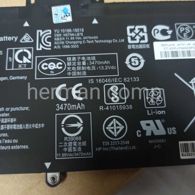 Original Baterai Hp Pavilion X360 14-BA000 14-BA0XX 14-BA108TX 14--BA133TX 14-BA135TX