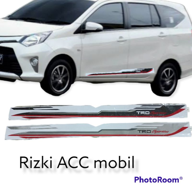 stiker sampai TRD Sportivo untuk mobil calya