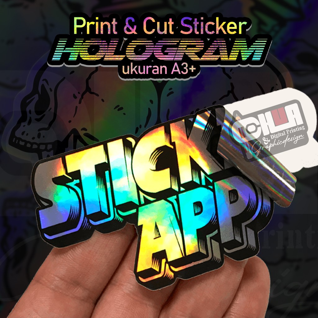 CETAK STIKER HOLOGRAM A3+ (CUSTOM)