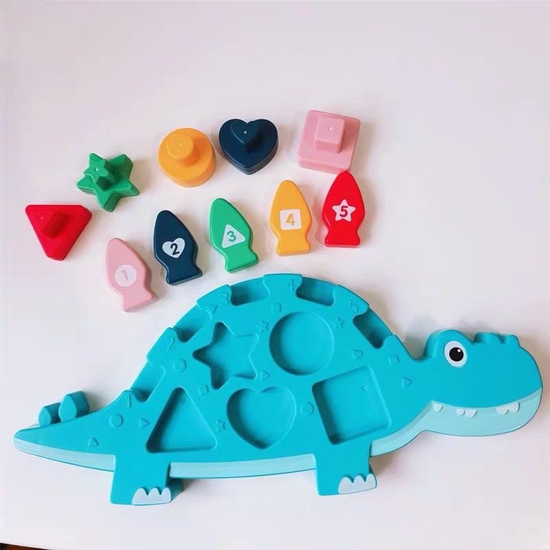 dinosaur puzzle playmate shape sorter early learning toys