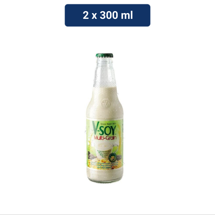 V-Soy Multi-Grain Glass Bottle 2 x 300 mL