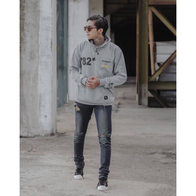 Sweater Hoodie Pria Jumper Diagonal Ori 100% The Bojiel