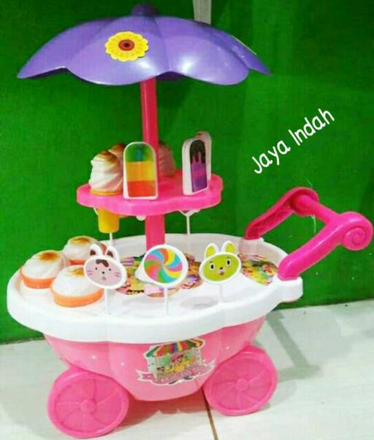 Mainan Mobil Es Krim BESAR Mainan anak ice cream es grobak trolly murah lucu Gerobak es krim