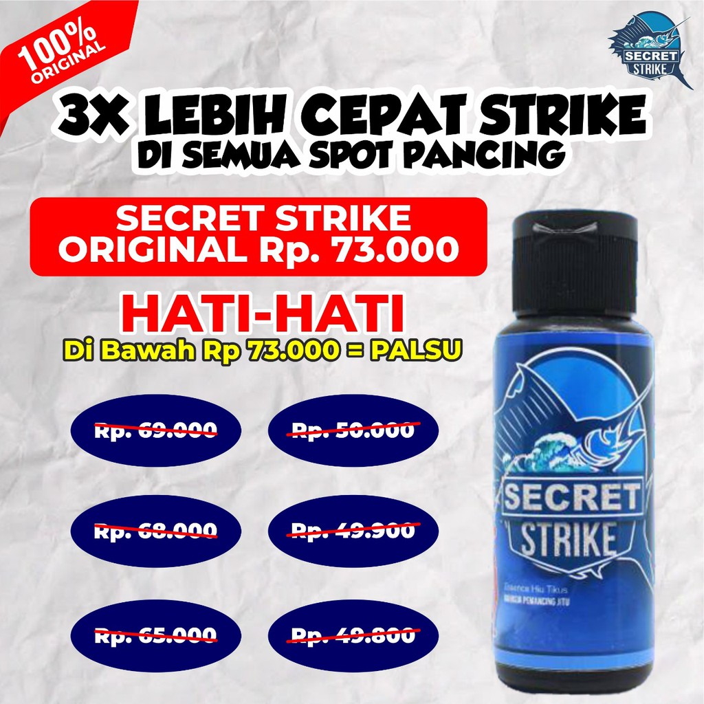 Secret Strike Essen Pancing Minyak Ikan Umpan Mancing Ikan Galatama Reel Joran Lure Topi Jepang Lele Nila Munjair Munjaer Isi 60ml-2