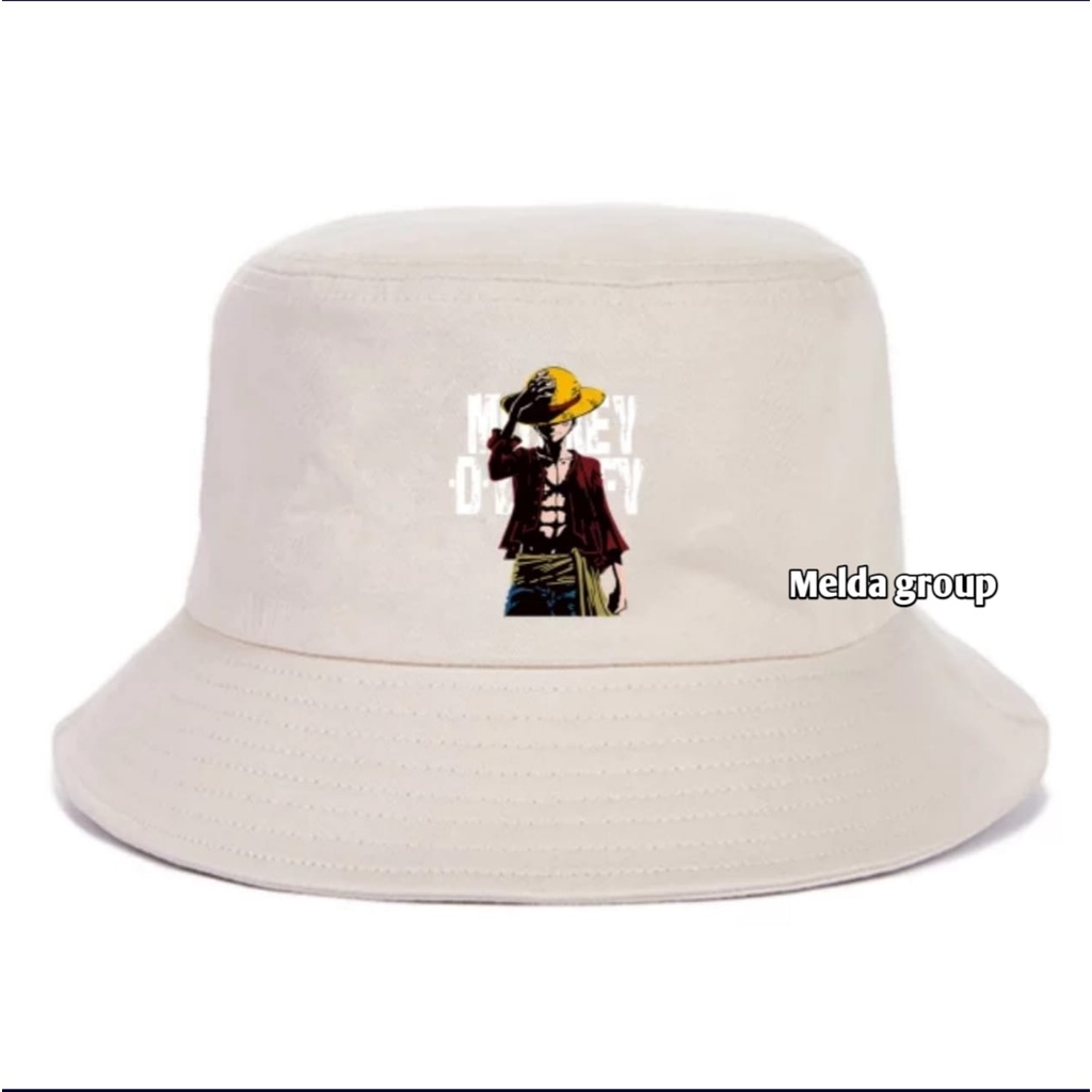 Topi Bucket Hat Dewasa Monkey D Luffy Topi Bucket Pria Wanita